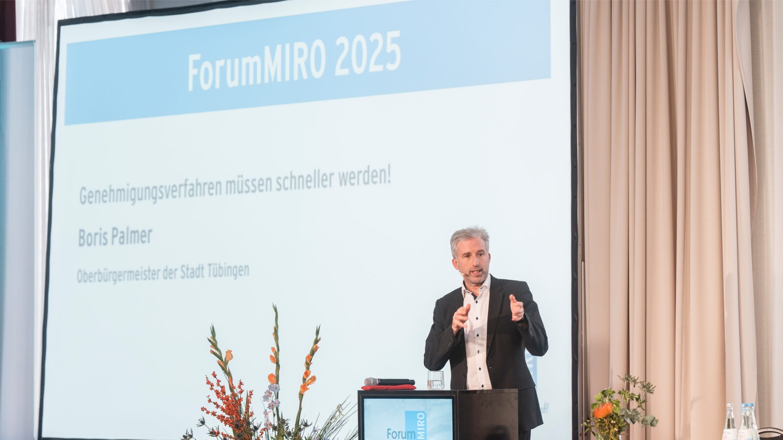 Festansprache von Boris Palmer (parteilos), Oberbürgermeister der Stadt Tübingen auf dem ForumMIRO 2025