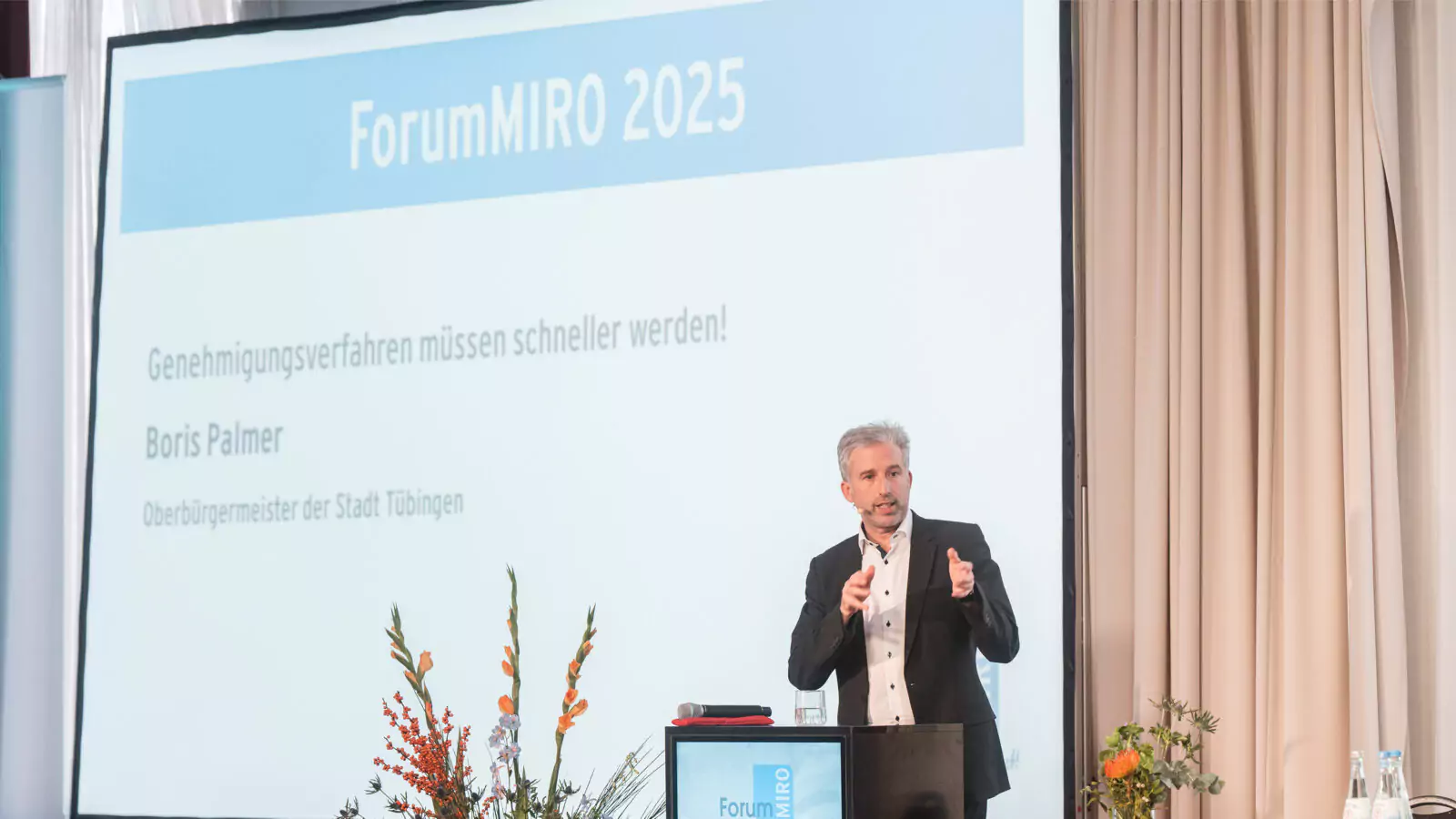 Festansprache von Boris Palmer (parteilos), Oberbürgermeister der Stadt Tübingen auf dem ForumMIRO 2025