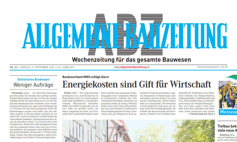 Extreme Energiekosten – MIRO in der ABZ