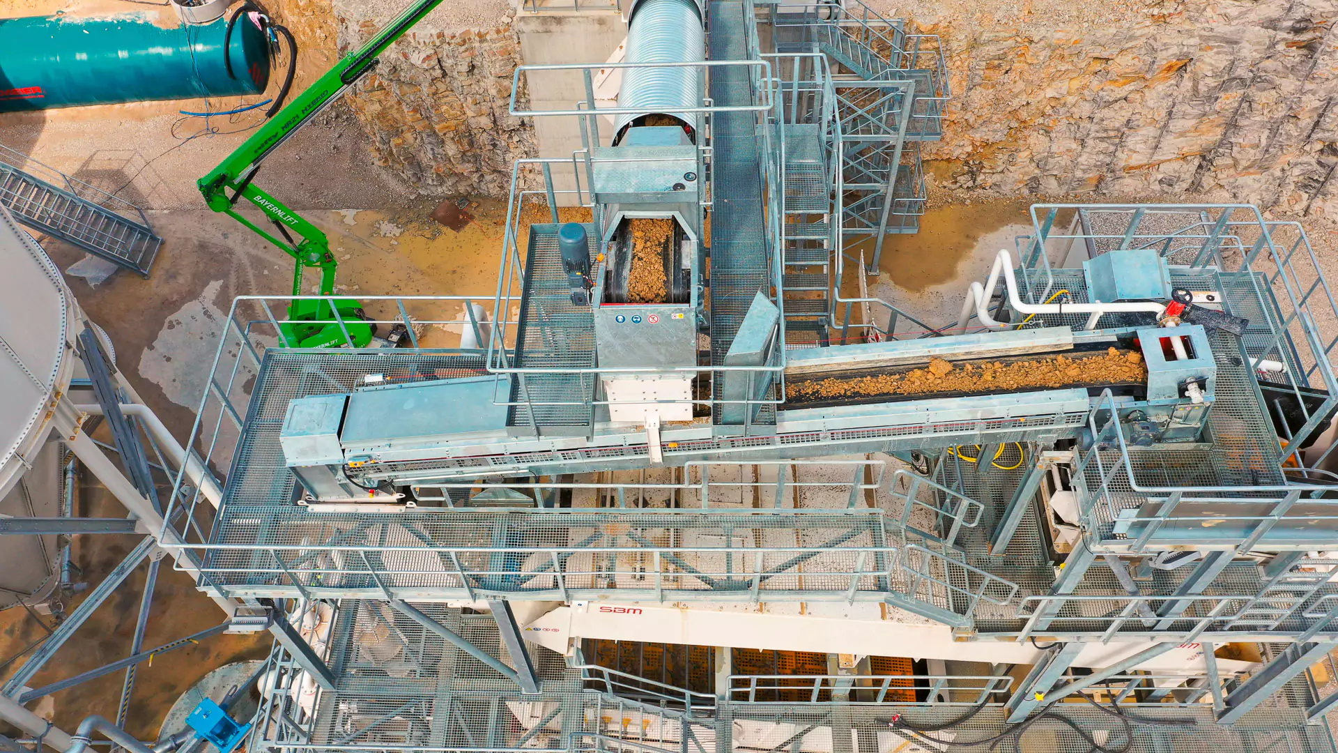 Detailansicht der neuen Bodenwaschanlage