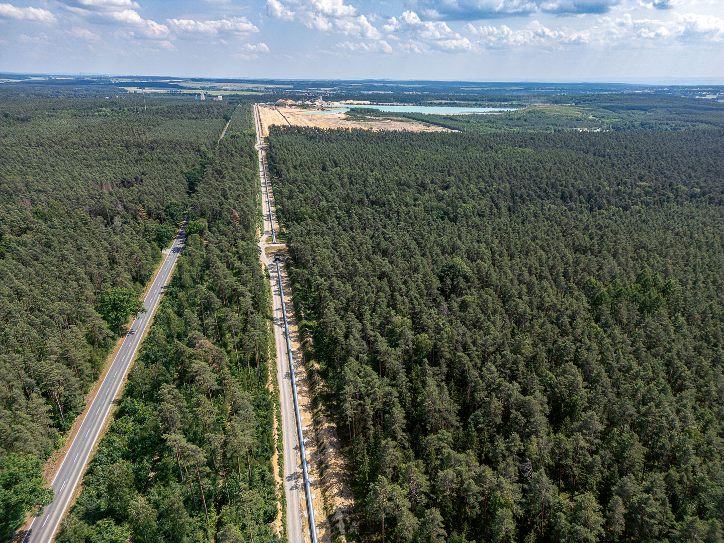 Zur Anbindung eines neuen Gewinnungsfeldes wurde eine Bandanlage mit einer Gesamtlänge von mehr als 3 km installiert