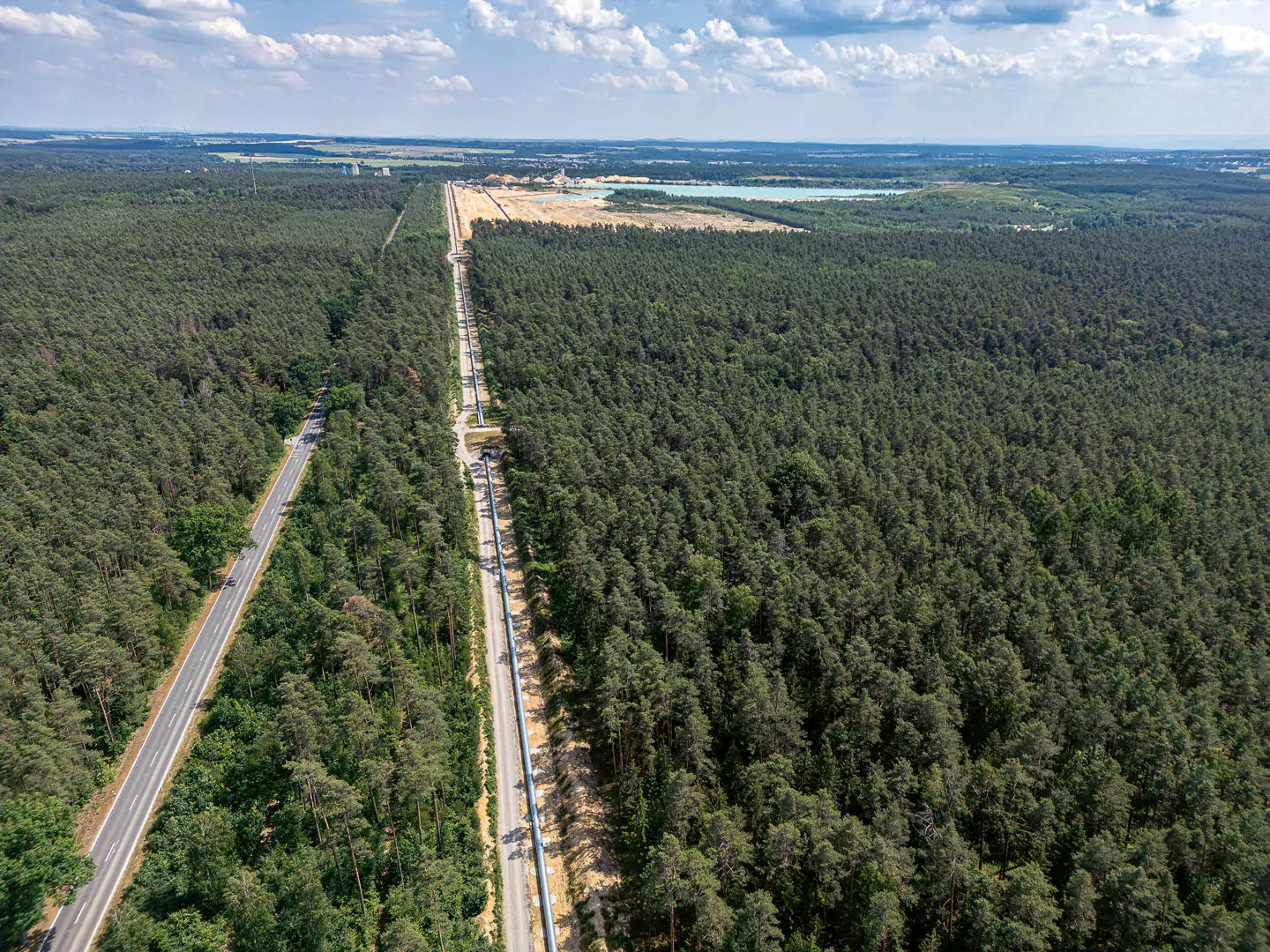 Zur Anbindung eines neuen Gewinnungsfeldes wurde eine Bandanlage mit einer Gesamtlänge von mehr als 3 km installiert