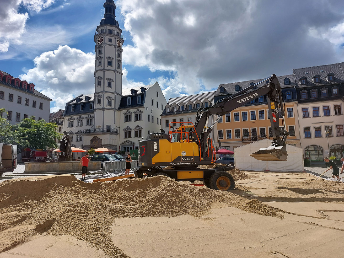 Beachvolleyball Marktplatz Gera