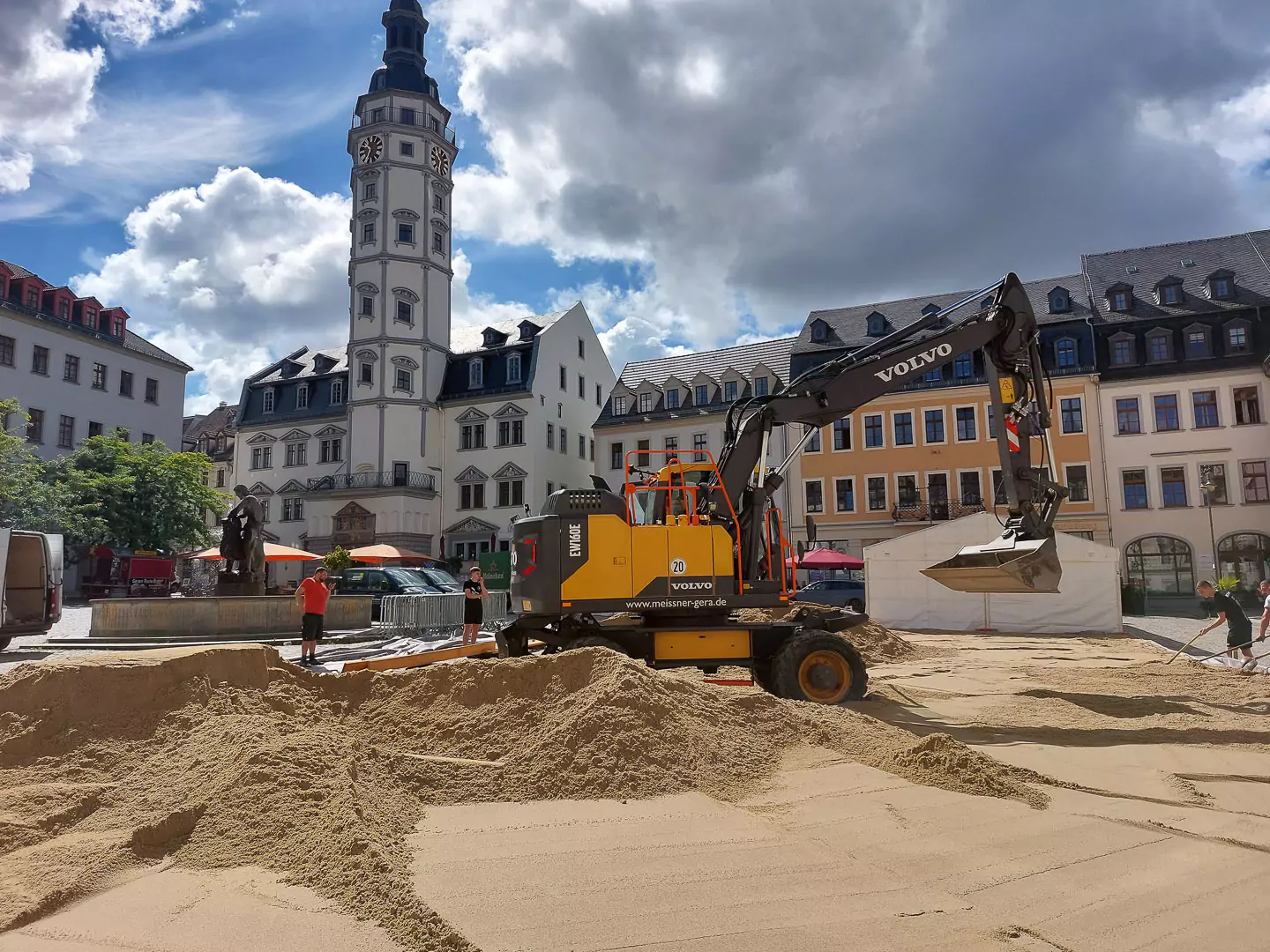 Beachvolleyball Marktplatz Gera