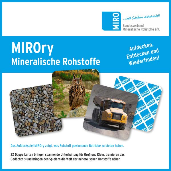 MIROry Memory Aufdeckspiel über Mineralische Rohstoffe